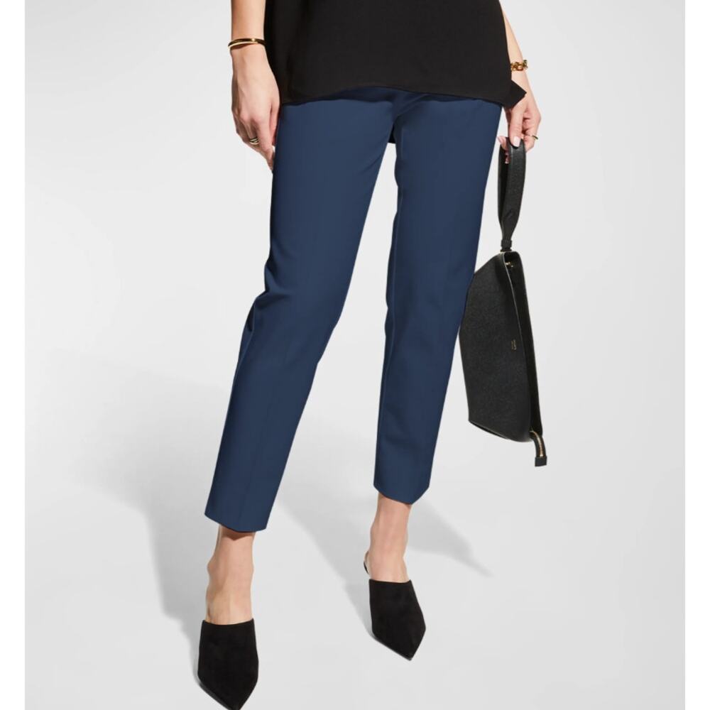 LAFAYETTE 148 Jodhpur Cloth Cropped Pants Size 10 Ink Blue MSRP $489 - Picture 3 of 13